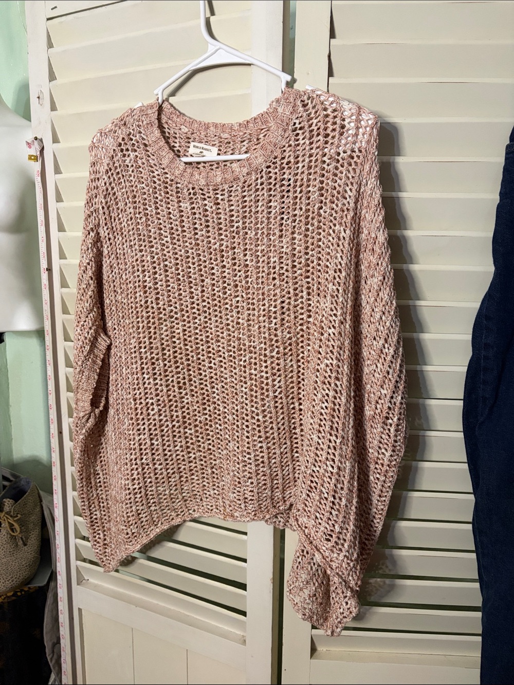 Two piece outfit including Caslon Straight Leg Jeans and World Market Top - Picture 2 of 3